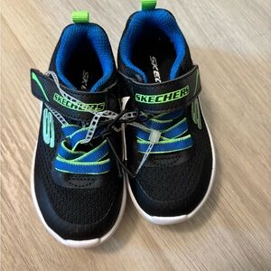 Skechers Kids Black and Blue Shoes